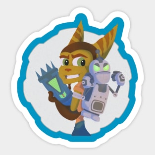 Lombax and Robot platformers Sticker